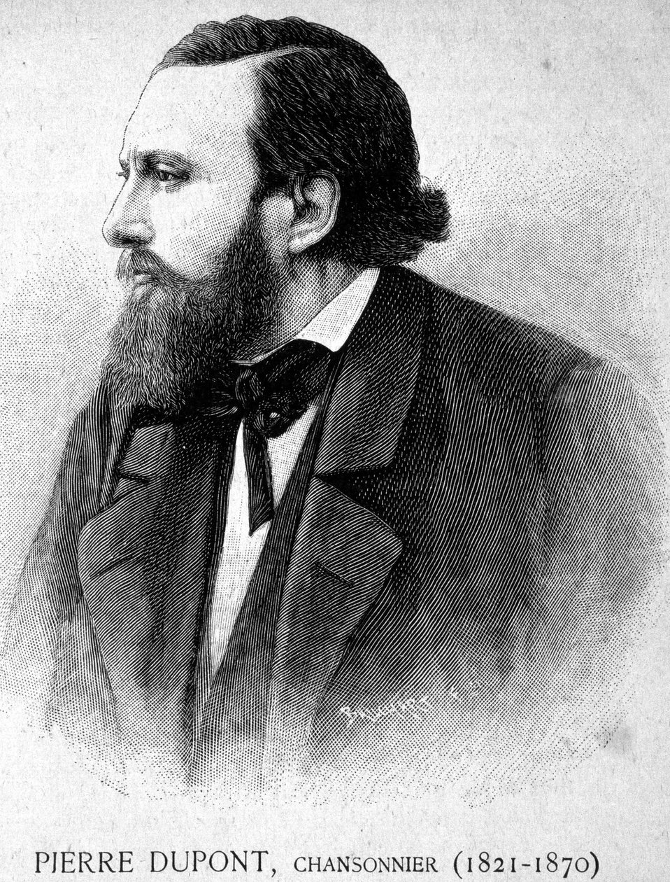 Portret van Pierre Dupont, Chansonnier (1821 -1870) - in 