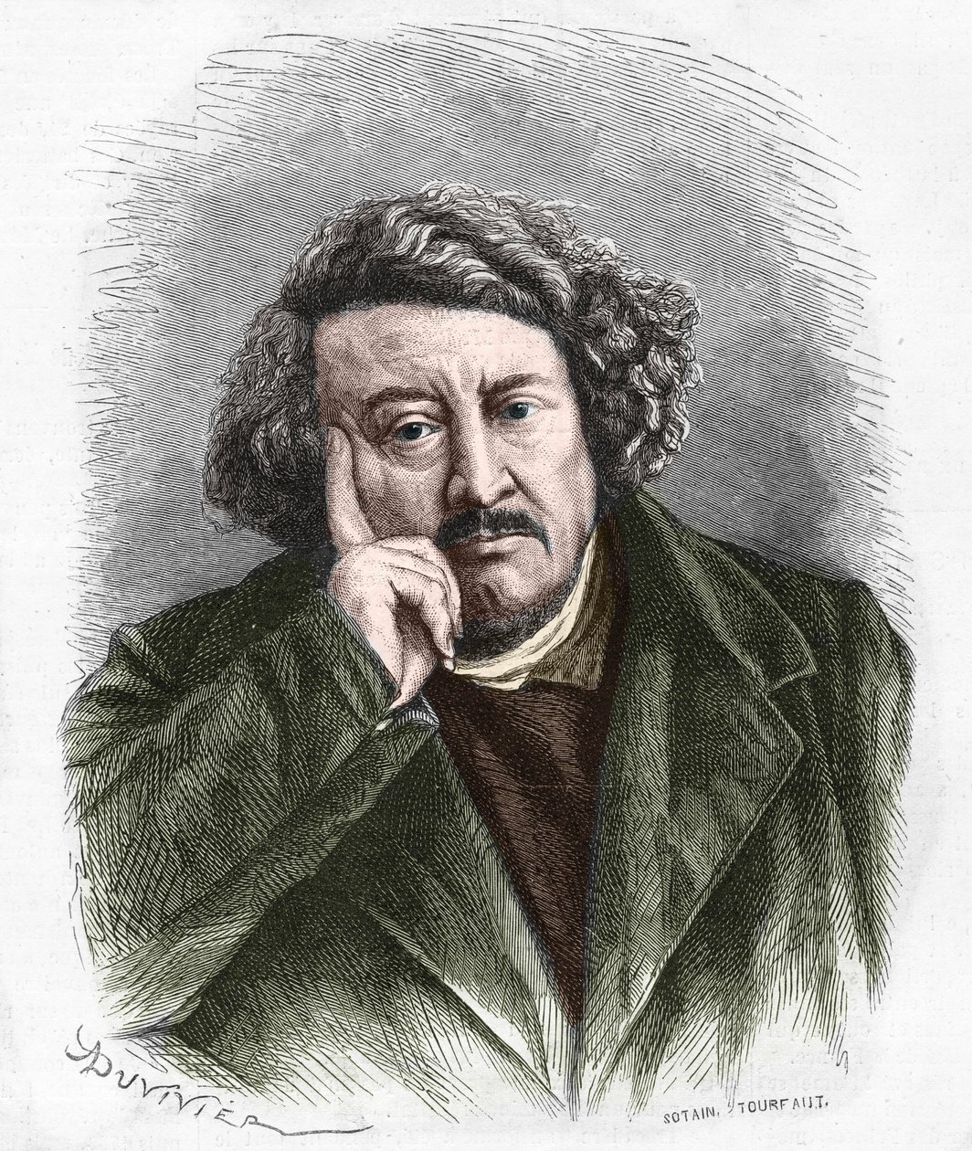 Portret van Pierre Leroux, Franse filosoof, publicist en politicus (1797 - 1871) door Unknown artist