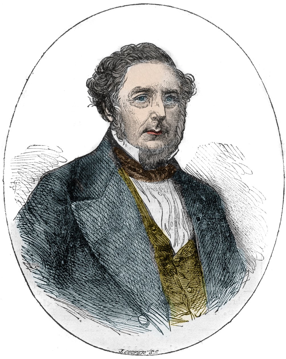 Portret van Robert Stephenson, Engelse mechanische en civiele ingenieur door Unknown artist