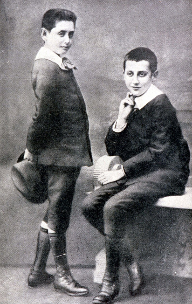 Portret van Robert en Marcel Proust, circa 1885 door Unknown artist