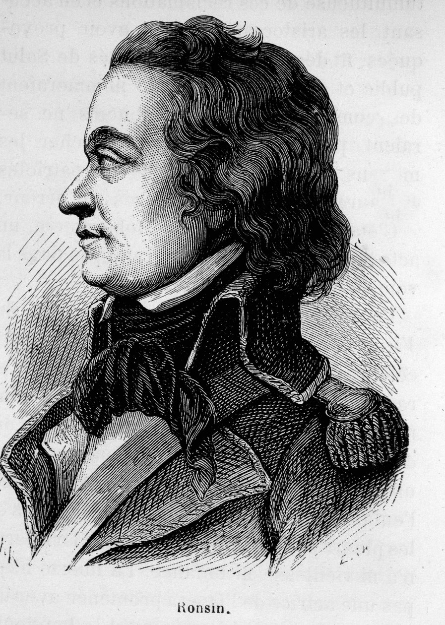 Portret van Ronsin, Franse schrijver en generaal (1752 - 1794) door Unknown artist