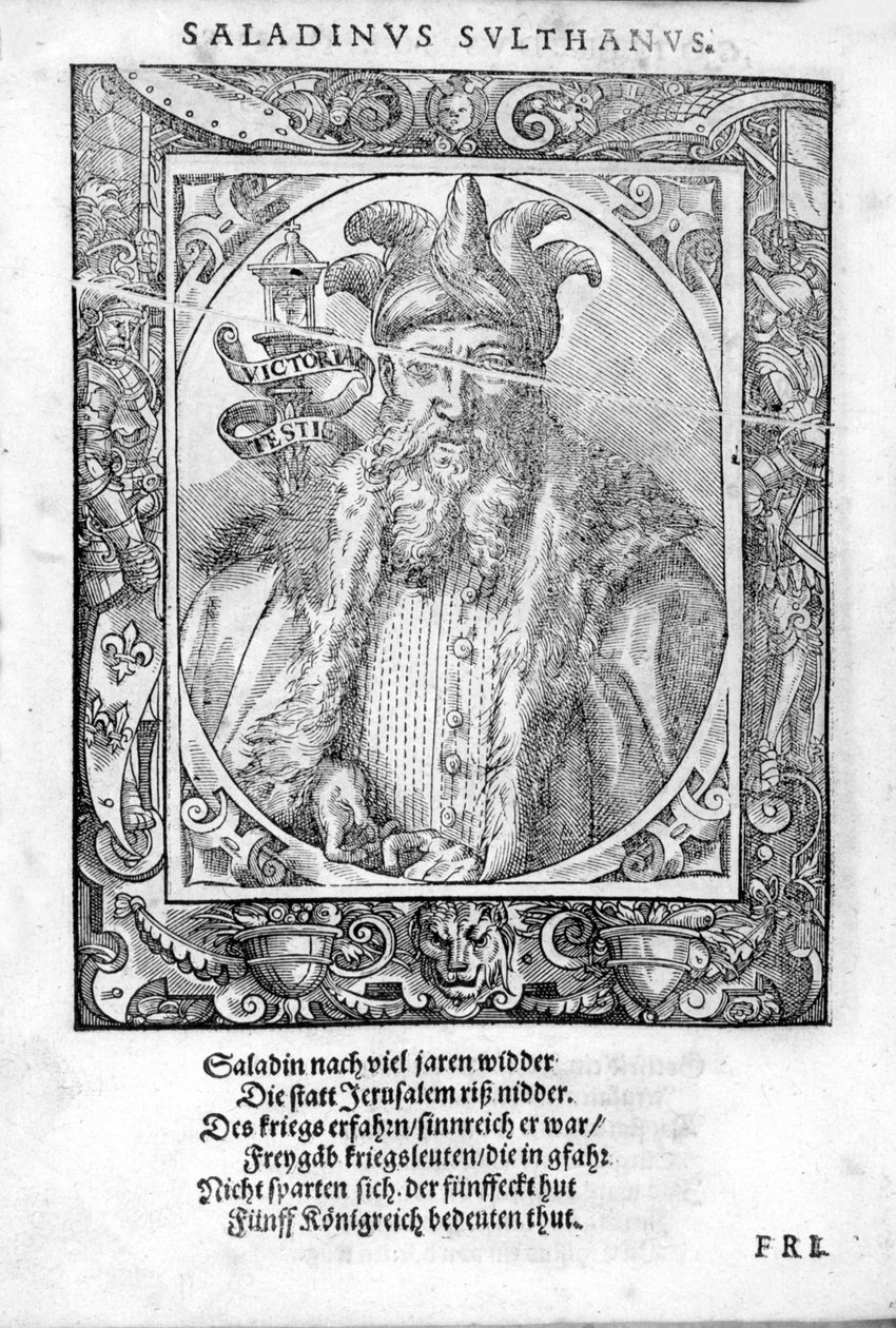 Portret van Saladin (1138-1193) (Salah al Din Yusuf al-Ayyubi) door Unknown artist