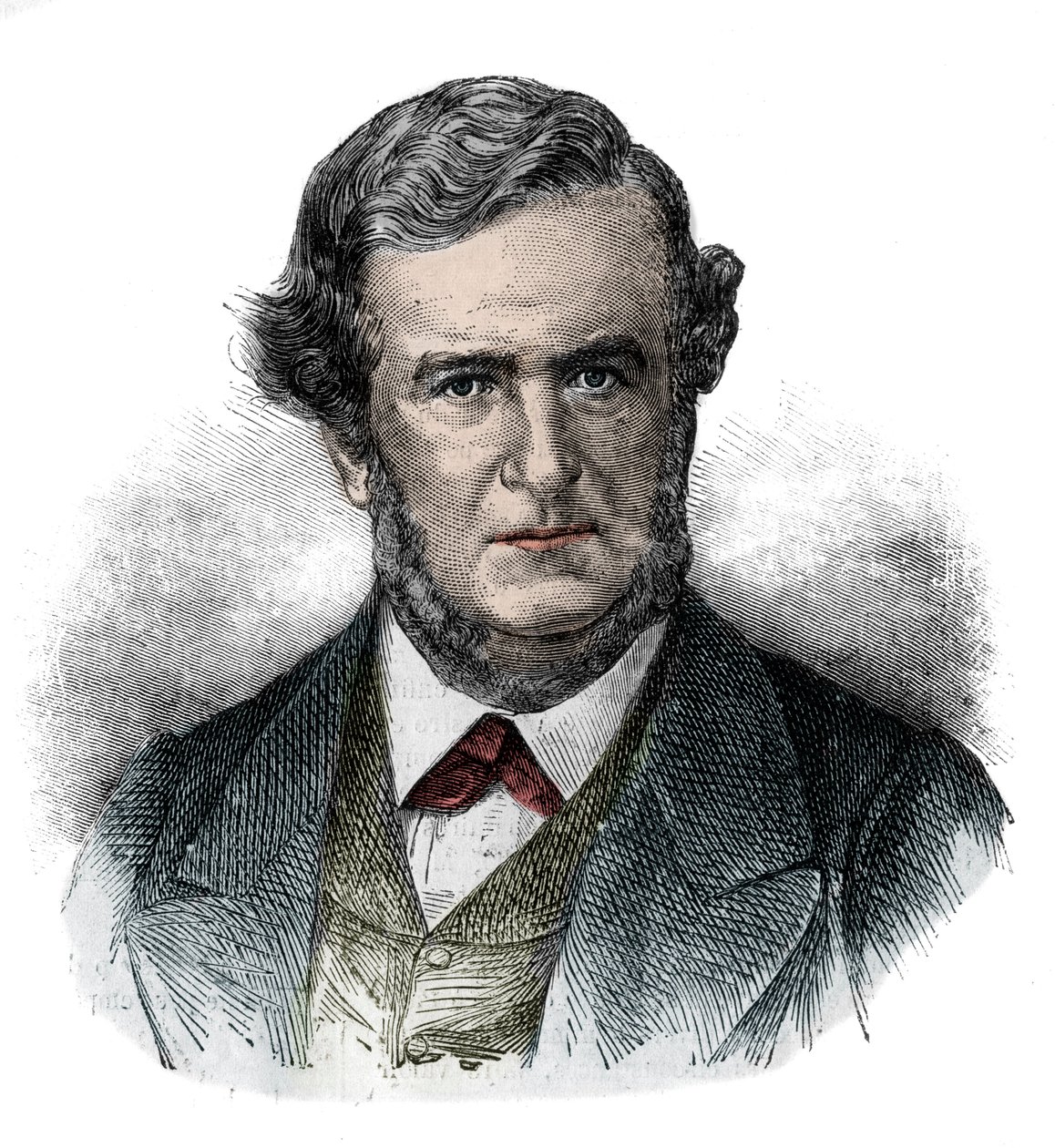 Portret van Salustiano Olozaga (1805-1873), Engelse politicus, diplomaat en schrijver - gravure 1870 door Unknown artist
