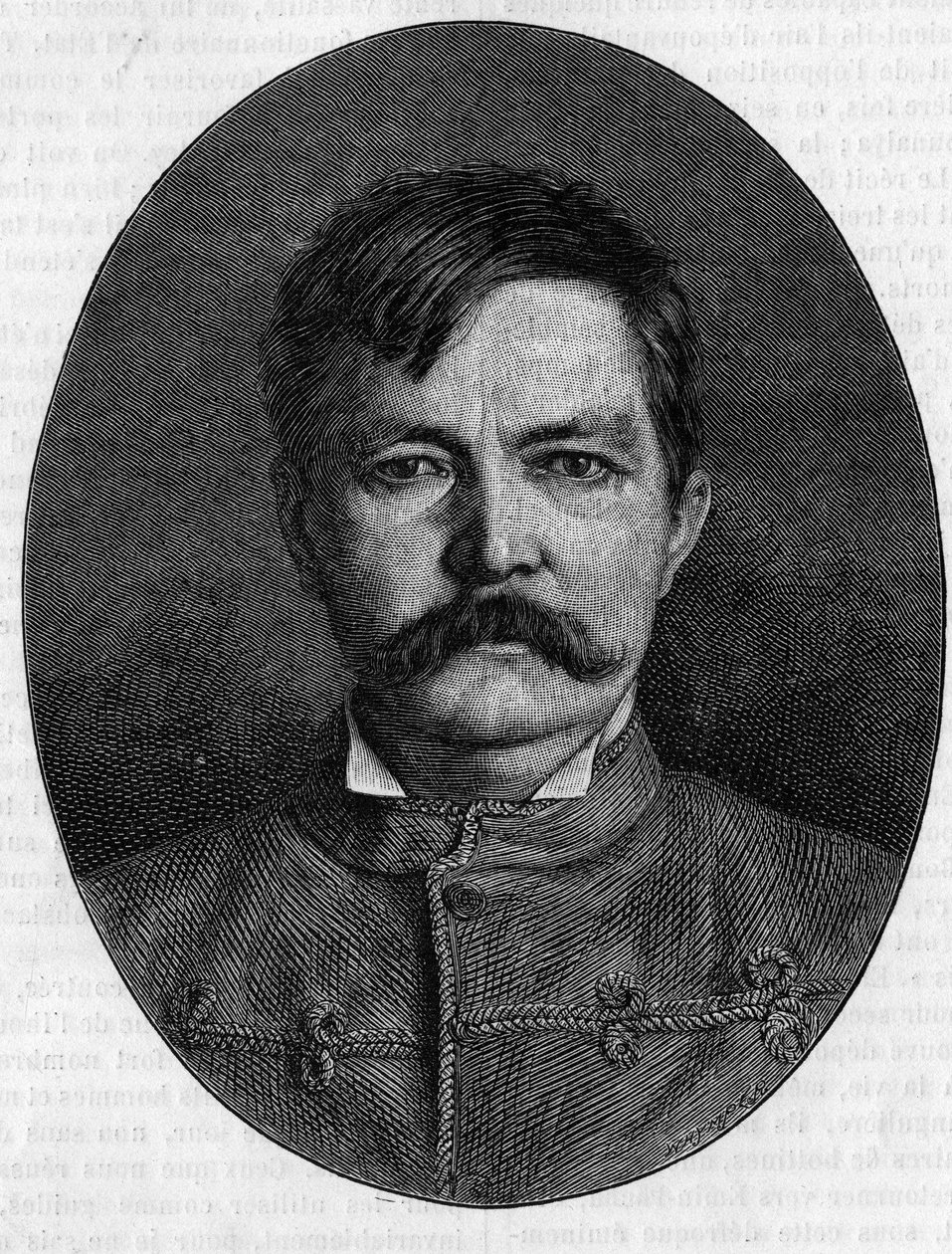 Portret van Sir Henry Morton Stanley, pseudoniem van John Rowlands (1841-1904), Britse ontdekkingsreiziger en journalist. Gravure in 