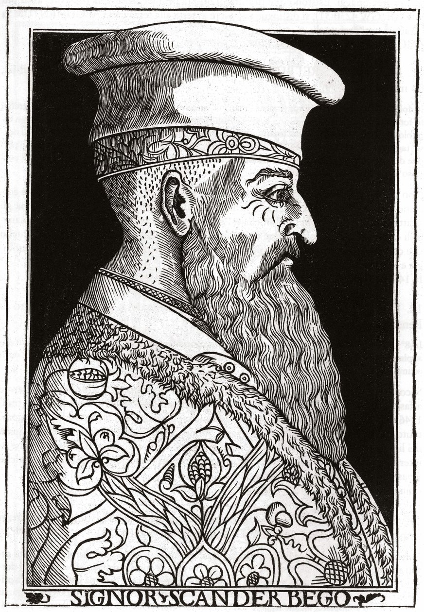 Portret van Skanderbeg (1403 - 1468), Albanese krijgsheer door Unknown artist