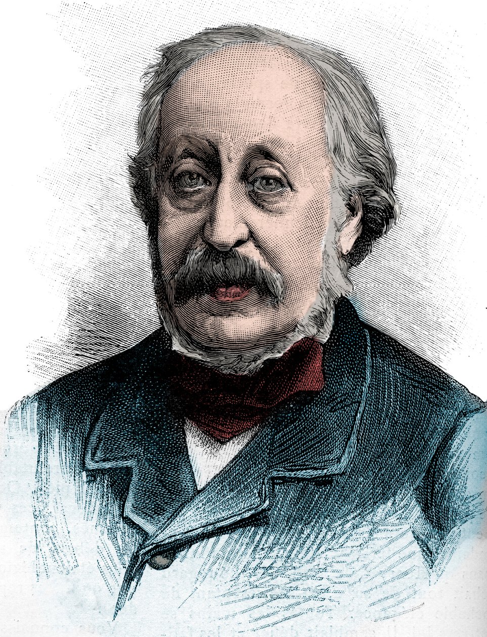 Portret van Stephen Heller (1813-1888) Hongaars pianist, leraar en componist - Gravure 1888 door Unknown artist