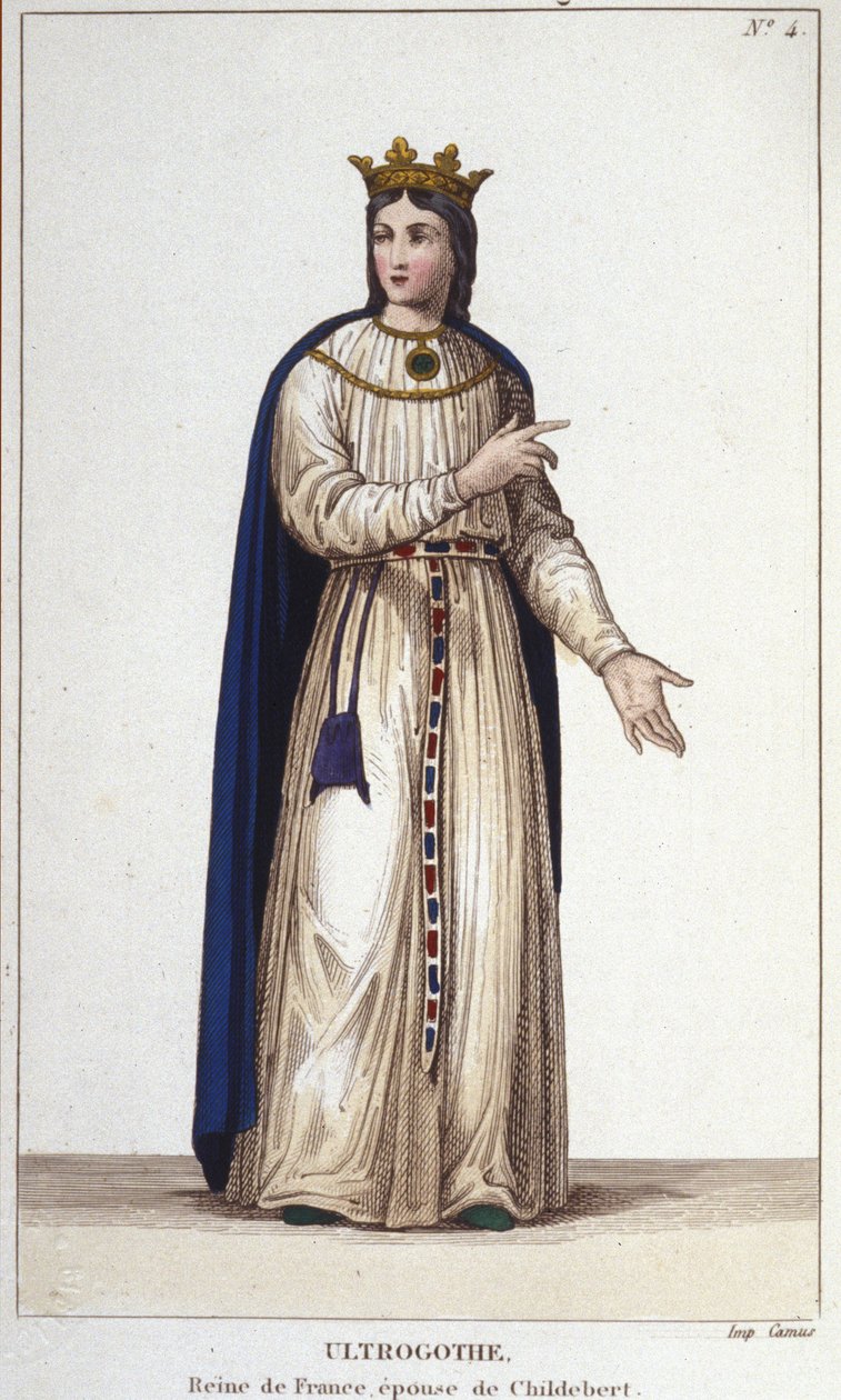 Portret van Ultrogothe, Koningin van Frankrijk en vrouw van Childebert I door Unknown artist