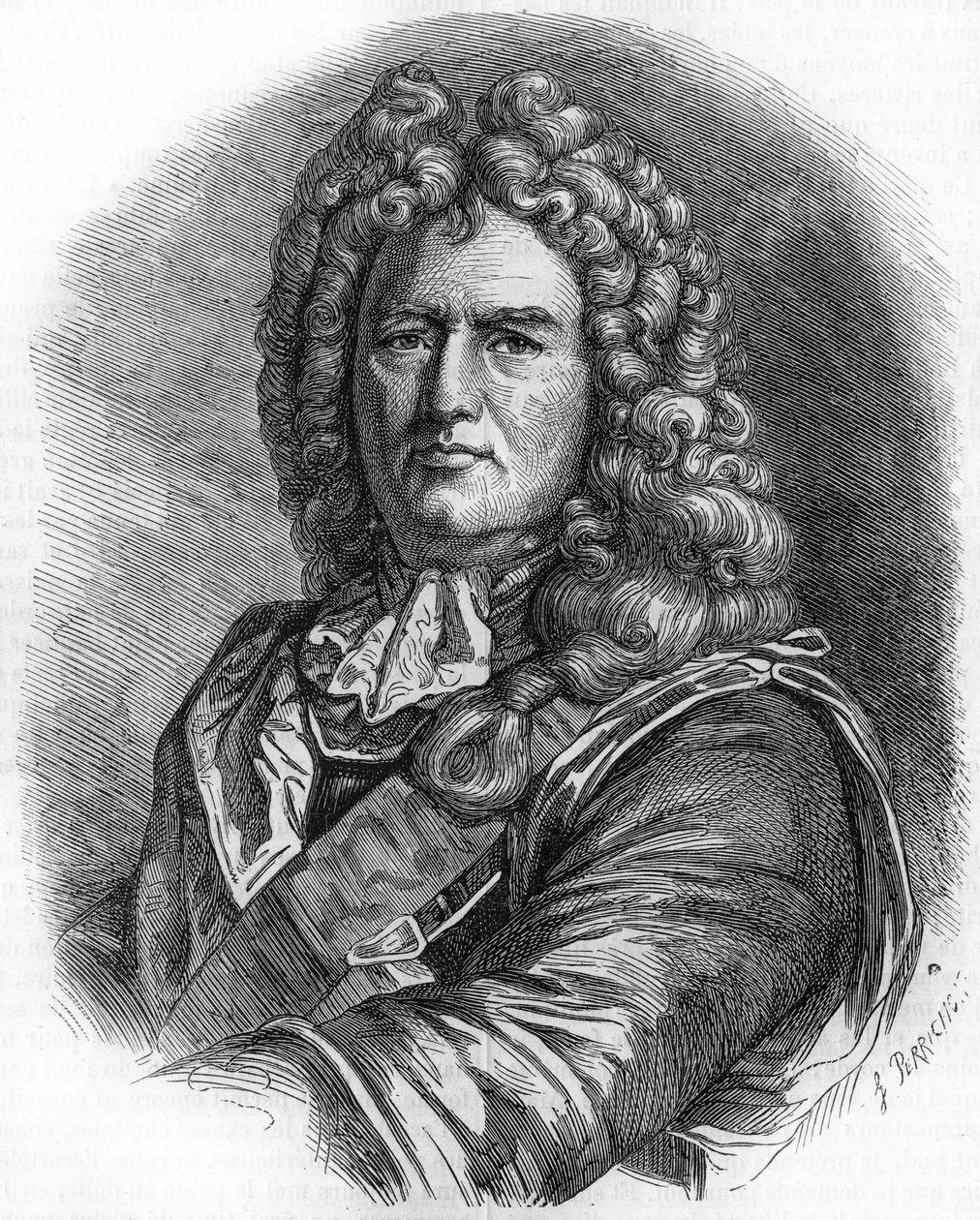 Portret van Vauban (1633 - 1707). (Sébastien Le Prestre de Vauban) Maarschalk van Frankrijk en militair ingenieur door Unknown artist