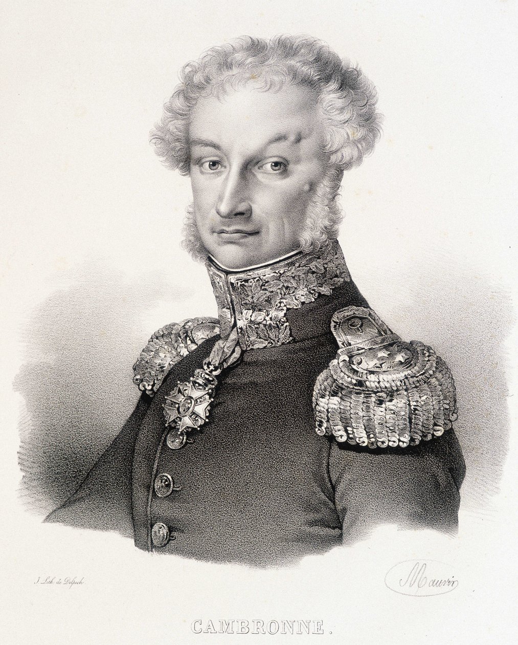 Portret van Burggraaf Pierre Jacques Etienne Cambronne, Franse generaal (1770-1842) door Unknown artist