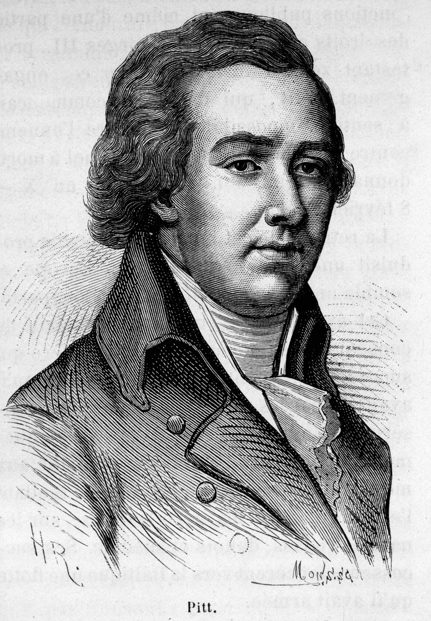 Portret van William Pitt de Jongere (1759-1806), voormalig Brits minister door Unknown artist