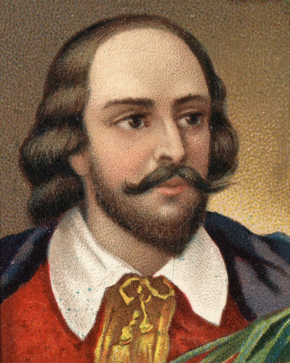 Portret van William Shakespeare (1564-1616), Engelse schrijver. door Unknown artist