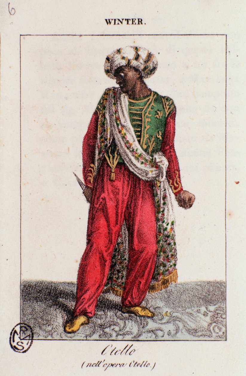 Portret van Winter, in Othello, opera door Gioacchino Rossini door Unknown artist