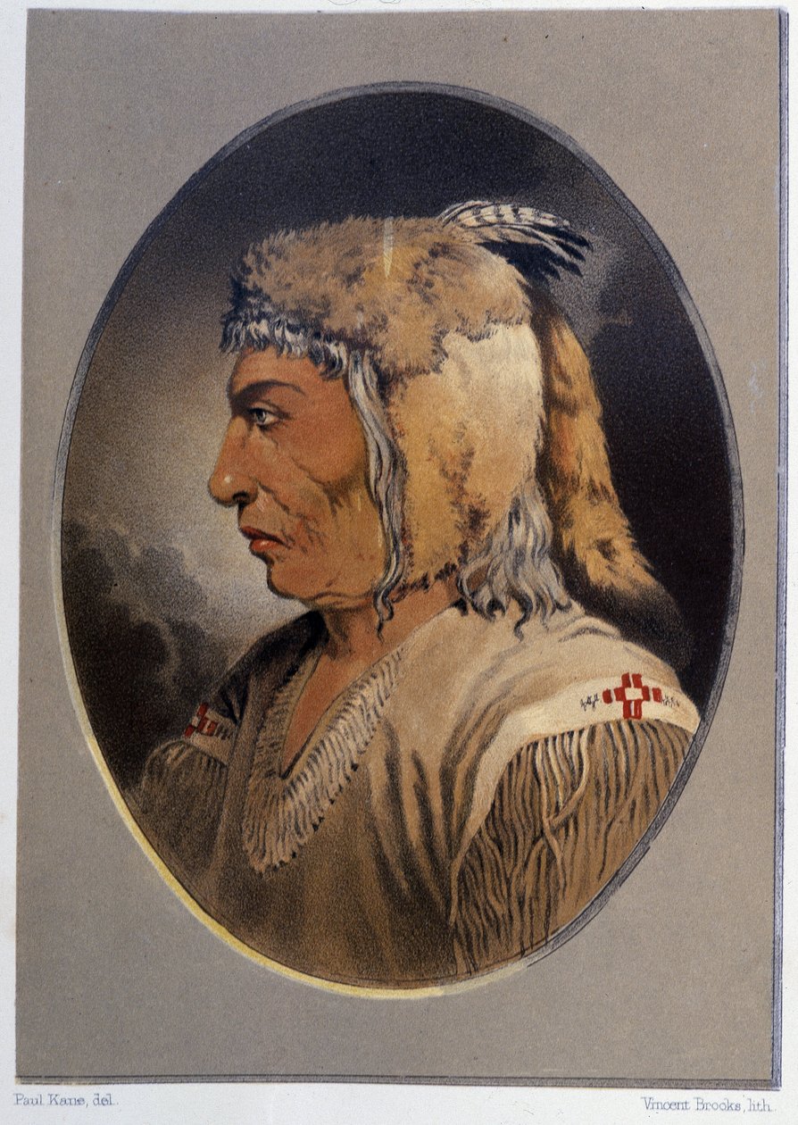 Portret van een indiaan: Man-Ce-Muckt - in 