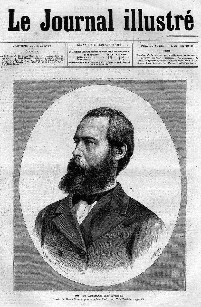 Portret van de Graaf van Parijs (1838 - 1894) (Louis Philippe d