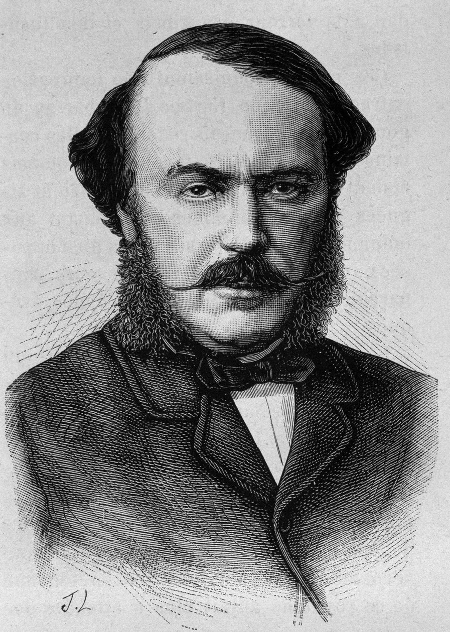 Portret van de Hertog van Persigny (1808 - 1872). Gravure uit het einde van de 19e eeuw in 