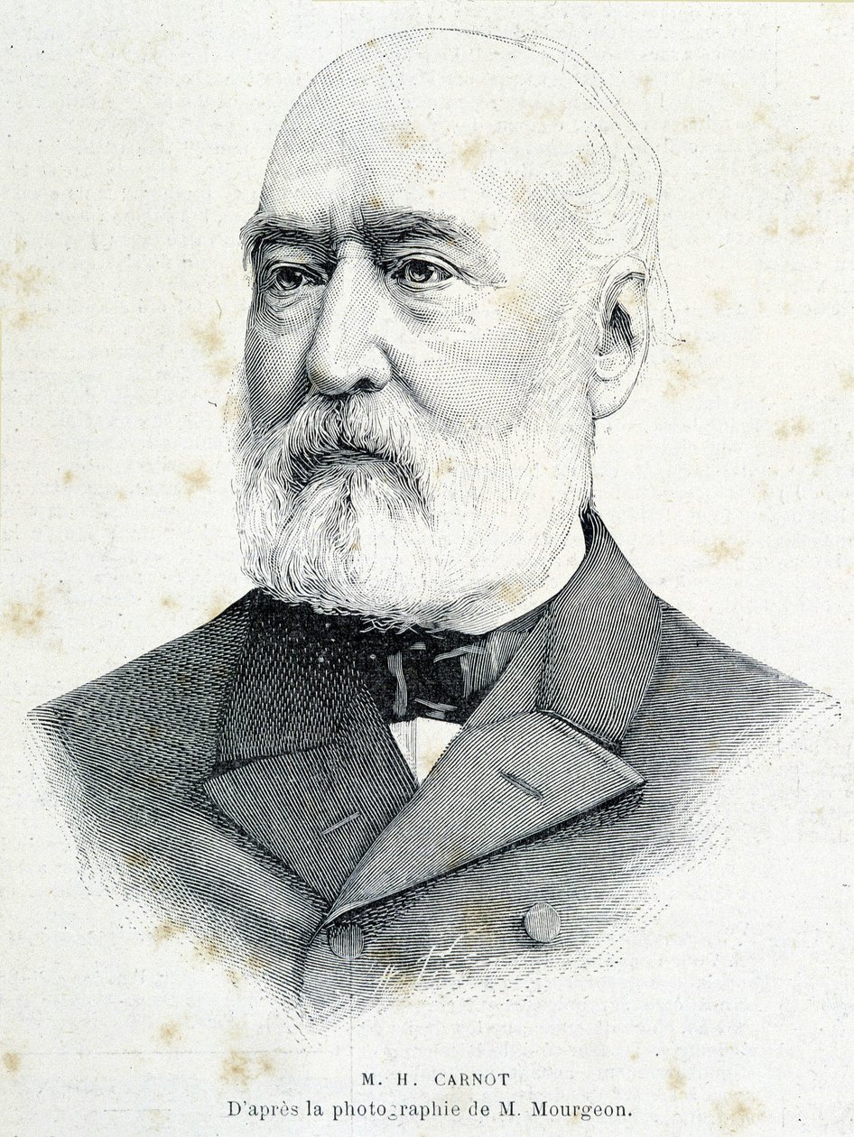 Portret van de Franse politicus Lazare Hippolyte Carnot (1801 - 1888). Gravure naar de foto van Mourgeon door Unknown artist