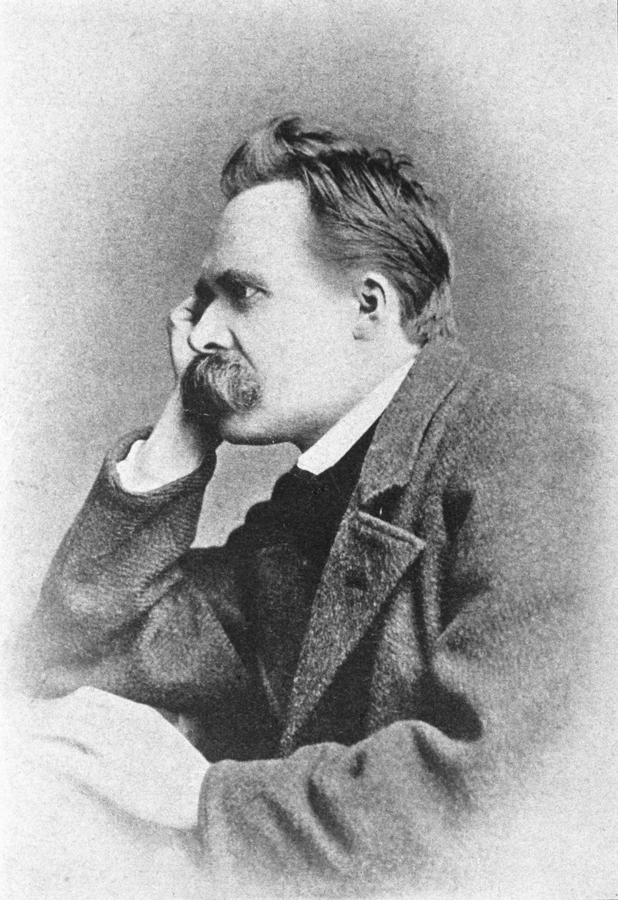 Portret van de Duitse filosoof Friedrich Nietzsche (1844 - 1900) door Unknown artist