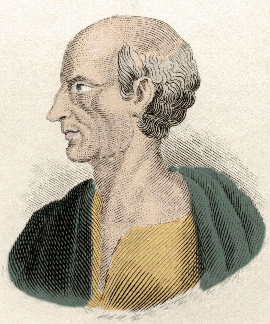Portret van de Griekse filosoof Antisthenes (444-365 v.Chr.) door Unknown artist