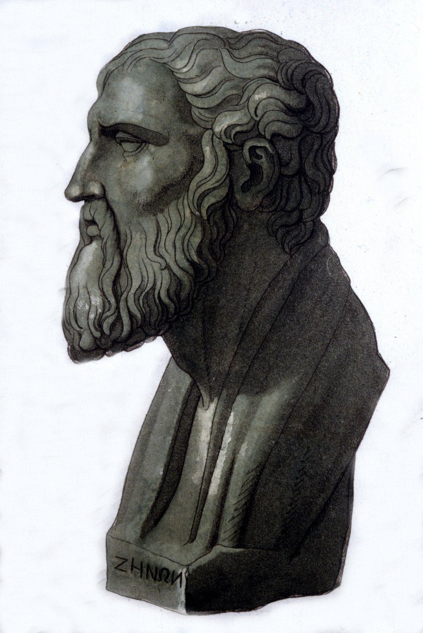Portret van de Griekse filosoof Zenon van Elea (495 v.Chr. - 430 v.Chr.). door Unknown artist