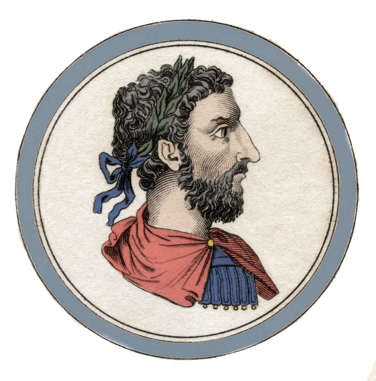 Portret van de Romeinse keizer Marcus Aurelius (Caesar Marcus Aurelius Antoninus Augustus) (121-180) door Unknown artist
