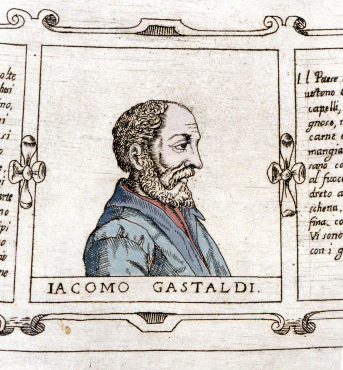 Portret van de cartograaf (geograaf) Giacomo Gastaldi (? - 1566) door Unknown artist