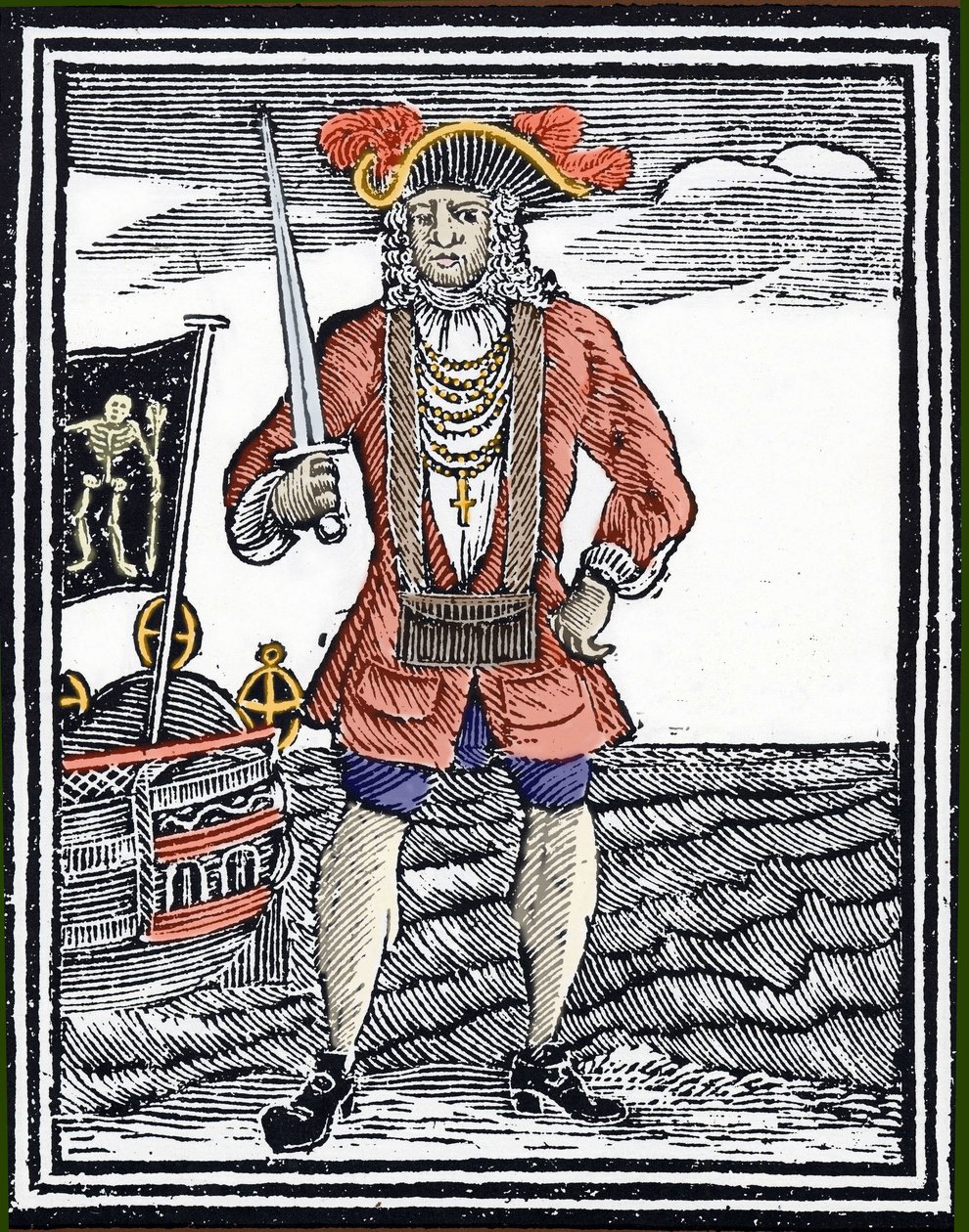 Portret van de piraat Bartholomew 
