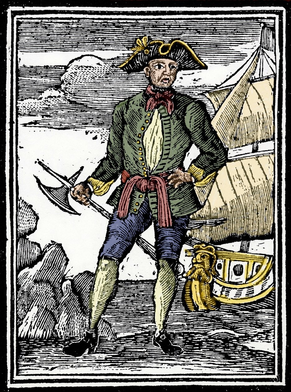 Portret van de piraat Edward England (? -1720). door Unknown artist