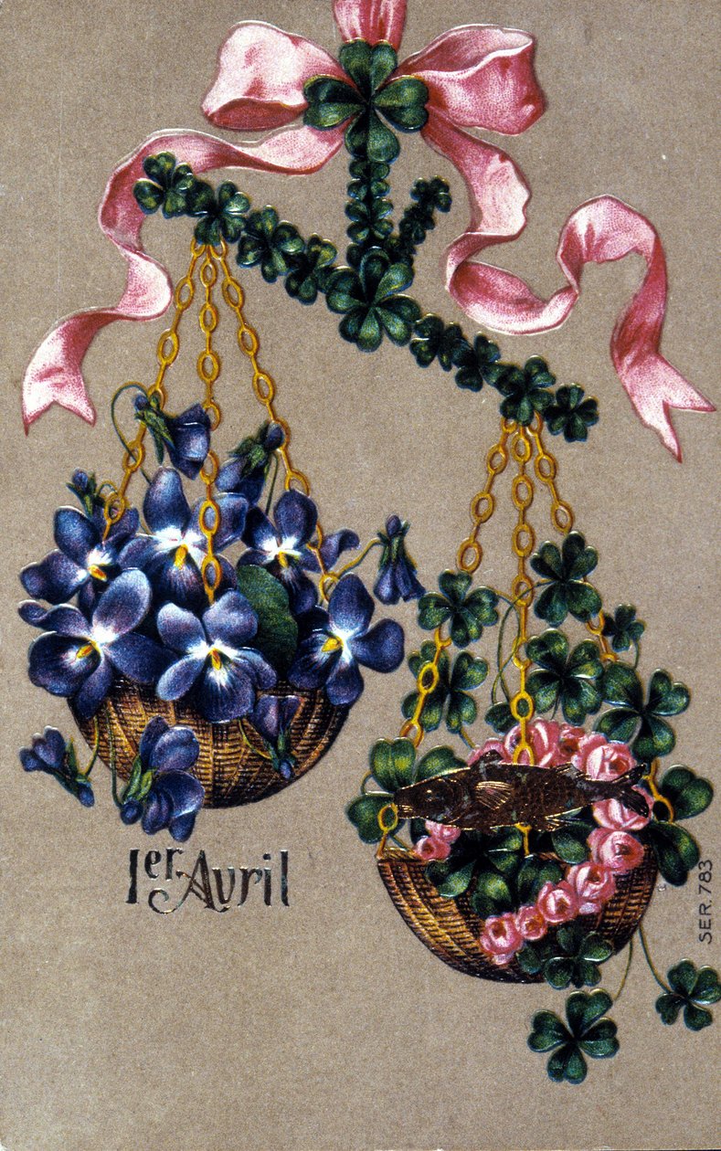 Ansichtkaart voor 1 april door Unknown artist