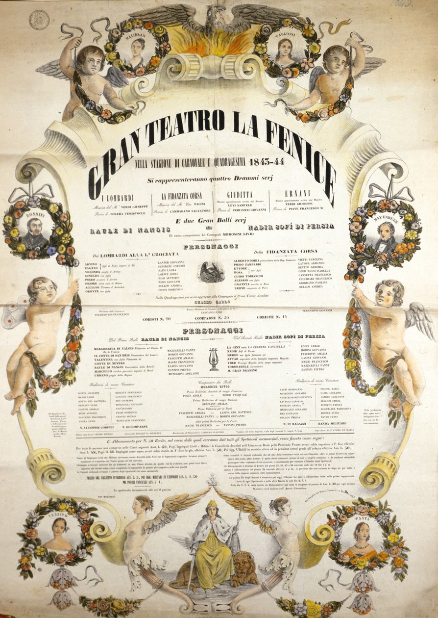 Poster voor de uitvoering van de opera 