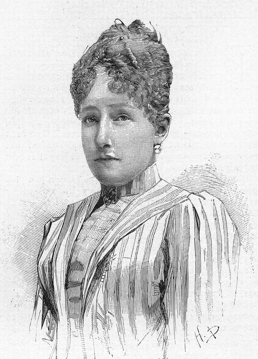 Prinses Stephanie van België (1864 - 1945), dochter van Leopold II van België, vrouw van Rodolph van Habsburg door Unknown artist