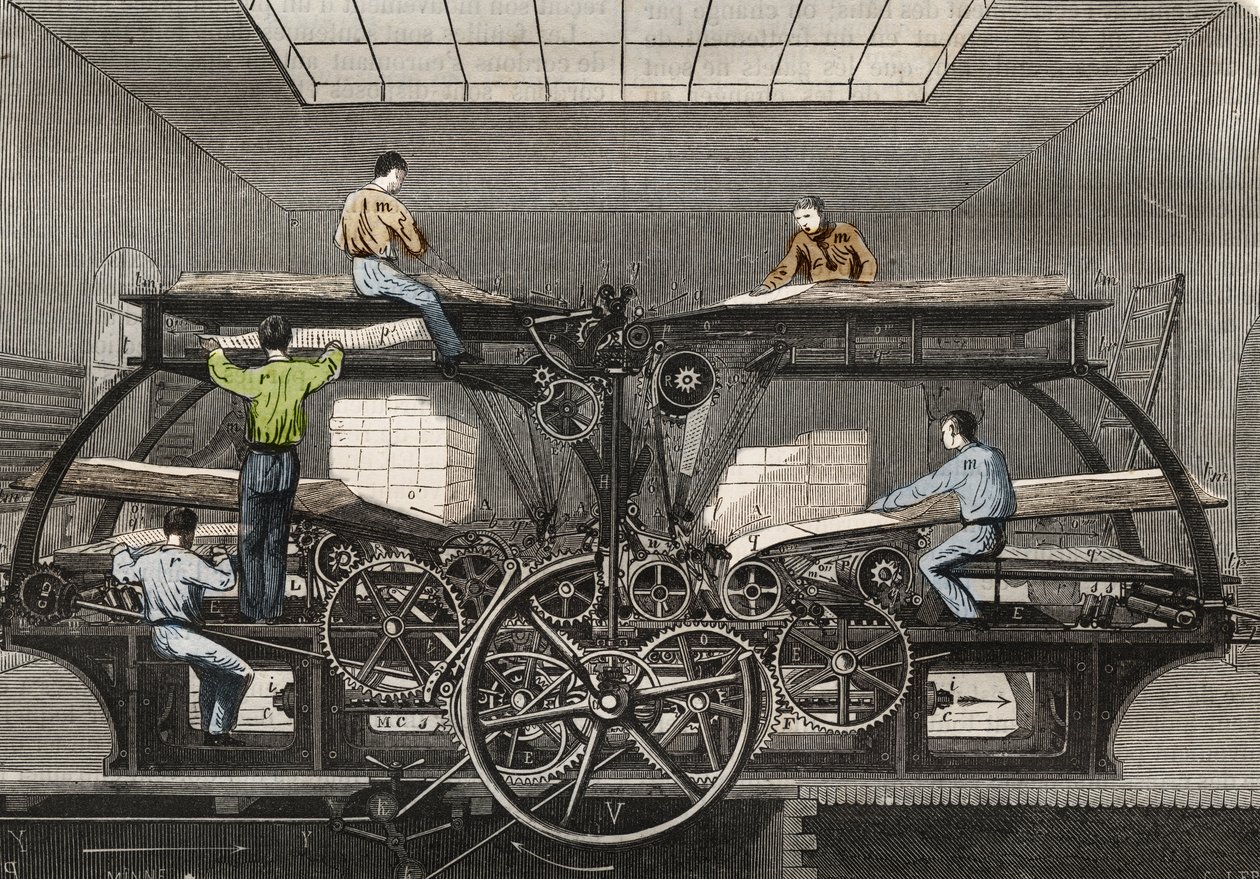 Drukpers: drukpers van de krant 