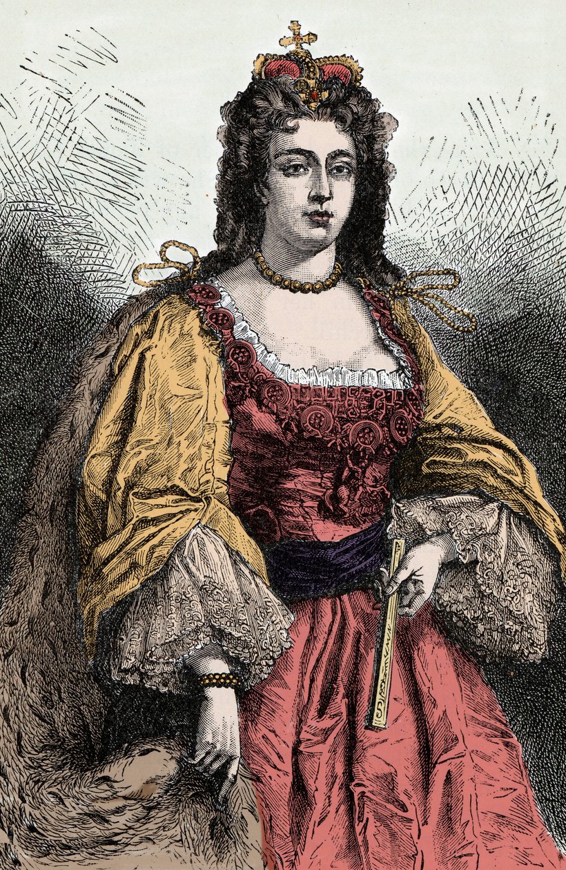 Koningin Anne - Portret van Anne Stuart (1665-1714), koningin van Engeland, Ierland en Schotland door Unknown artist