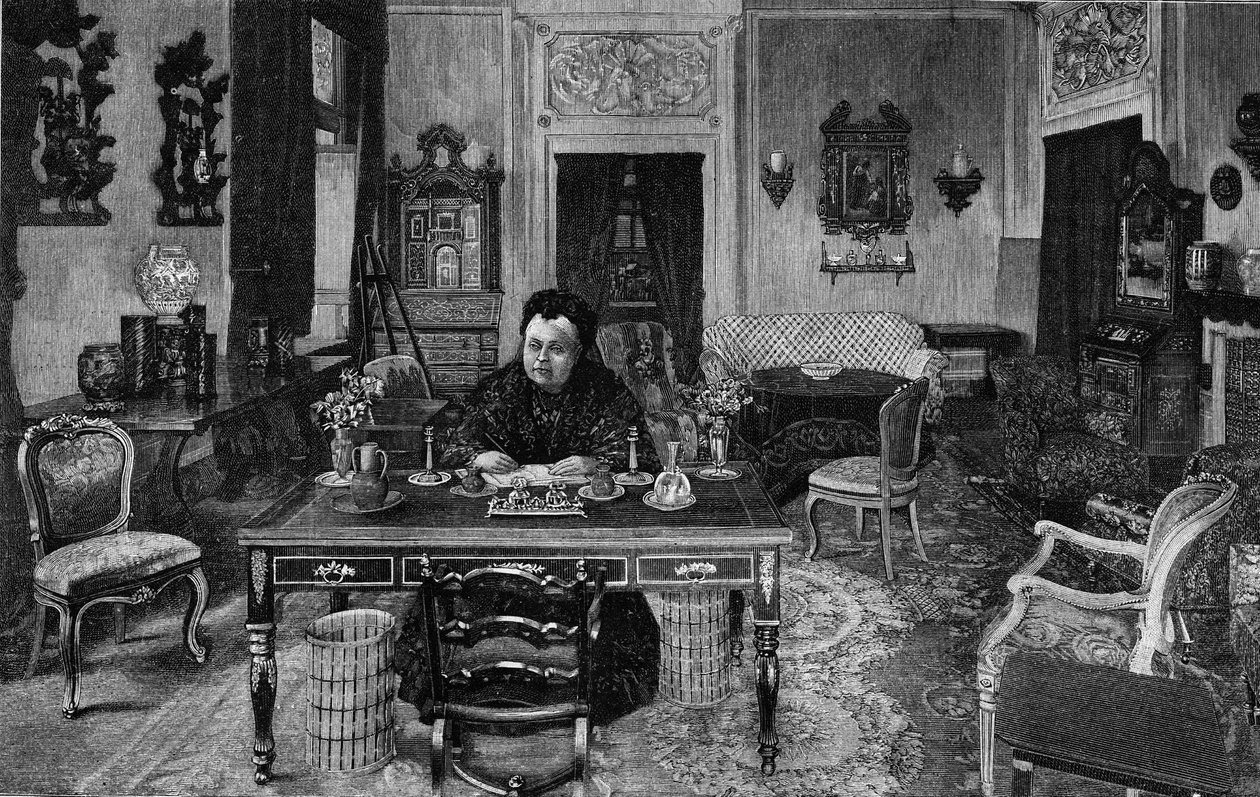 Koningin Victoria van Engeland in Villa Palmieri in Florence in 1893 door Unknown artist