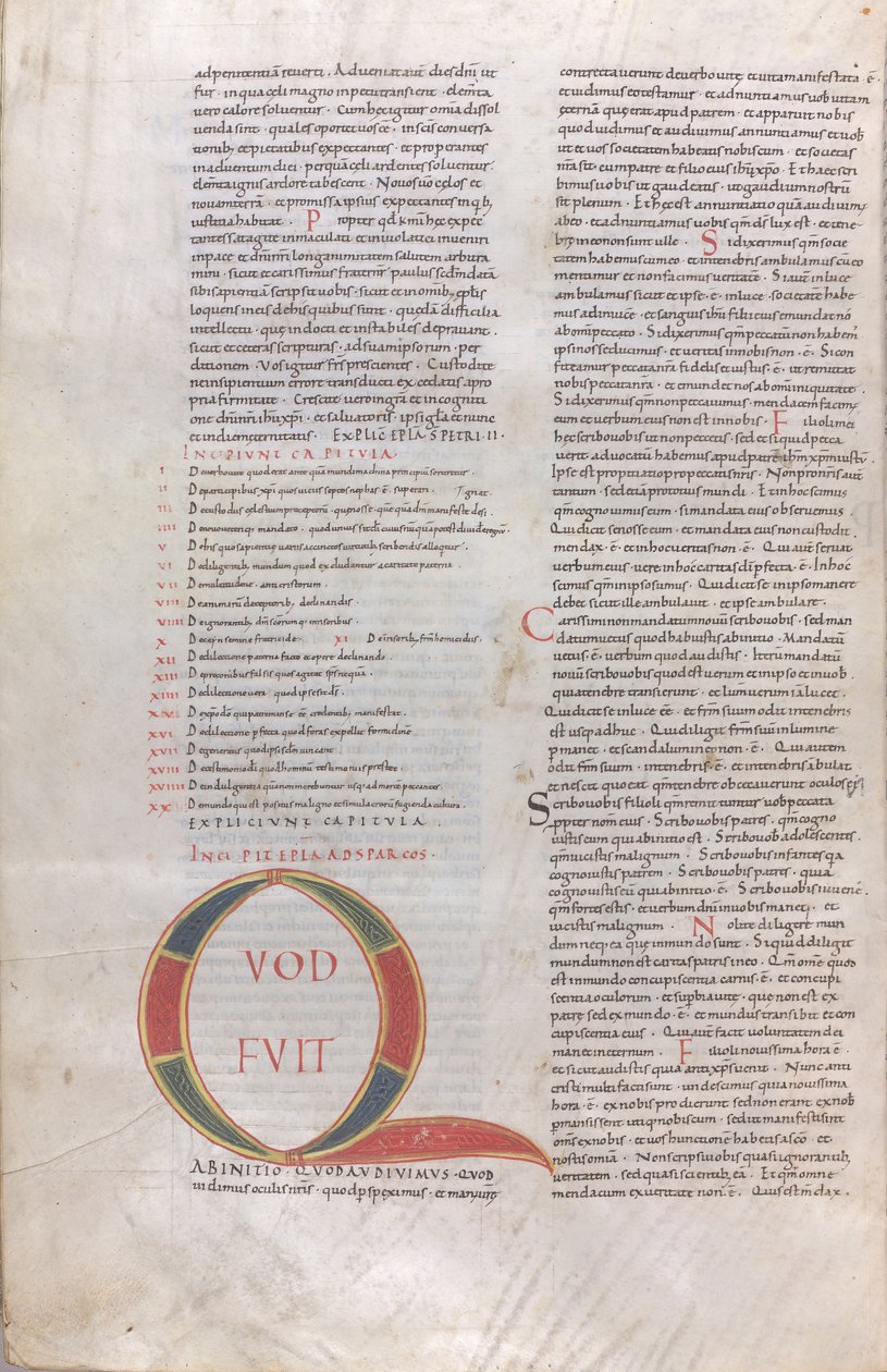 Quod fuit ab initio, Verlichte initiaal door Unknown artist