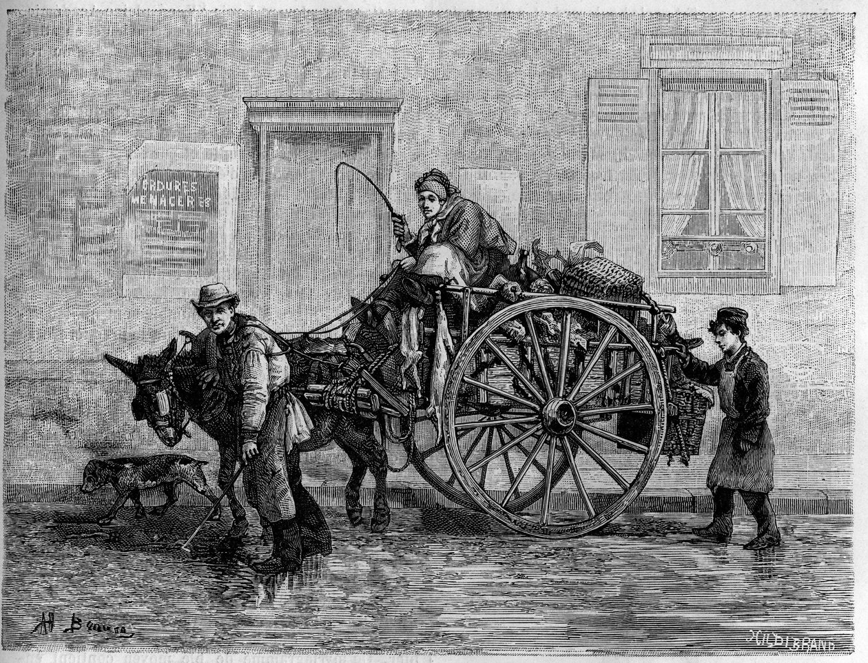 Lappen: een lappenraper, van nature. Gravure in 