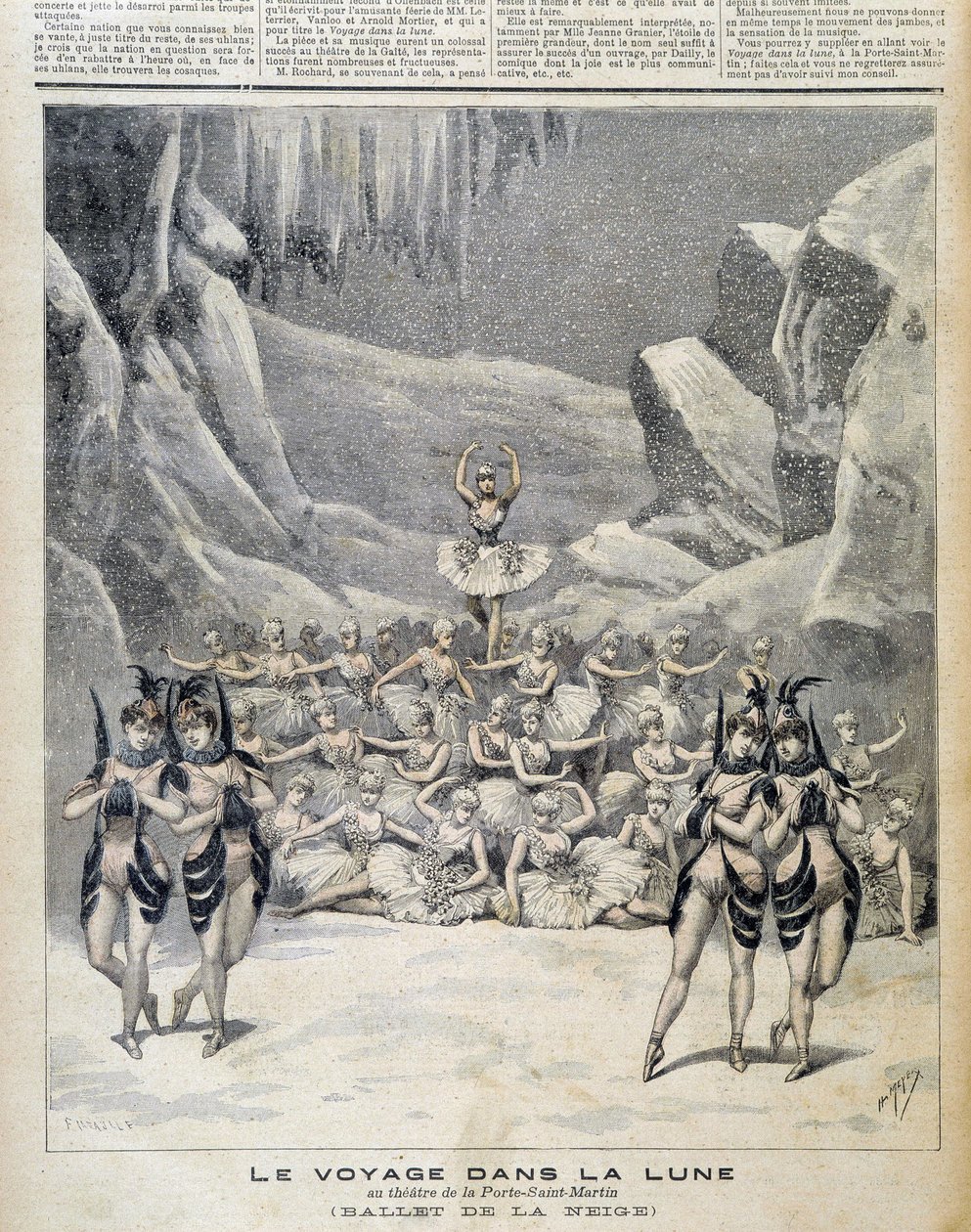 Voorstelling in het Theater van de Porte Saint Martin van de 