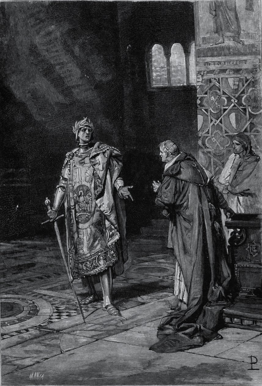 Afbeelding van Cola di Rienzo (1314-1354), tribuun van het Romeinse volk. Illustratie van het einde van de 19e eeuw door Unknown artist
