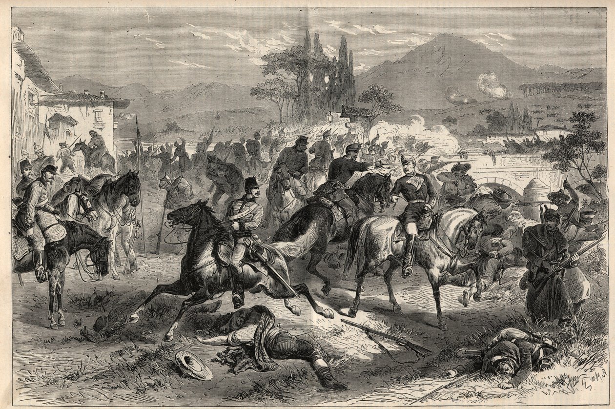 Revolutie van september 1868 in Spanje (Gloriosa): Slag bij Alcolea nabij Córdoba (20 september). door Unknown artist