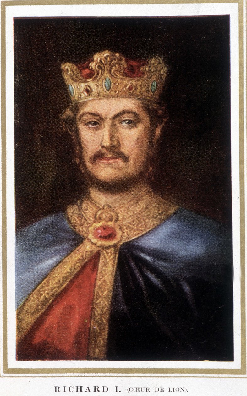 Richard I Leeuwenhart - van een gravure door het British Museum door Unknown artist