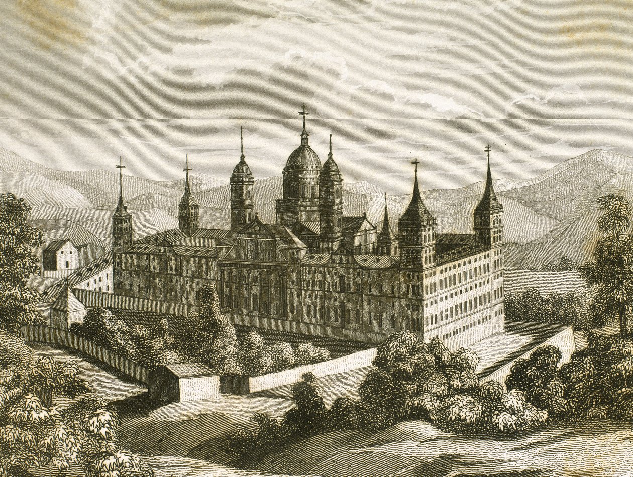 Koninklijk Klooster van San Lorenzo de El Escorial, provincie Madrid, Spanje door Unknown