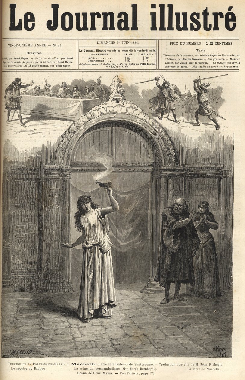 Sarah Bernhardt: Lady Macbeth in 