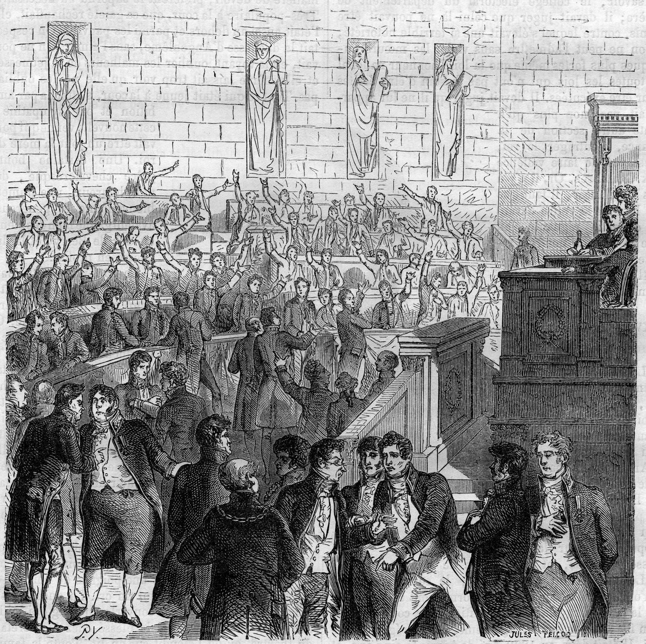 Zitting van het Huis of Verkiezing van Abbe Gregoire (1750-1831) fu cassee door Unknown artist