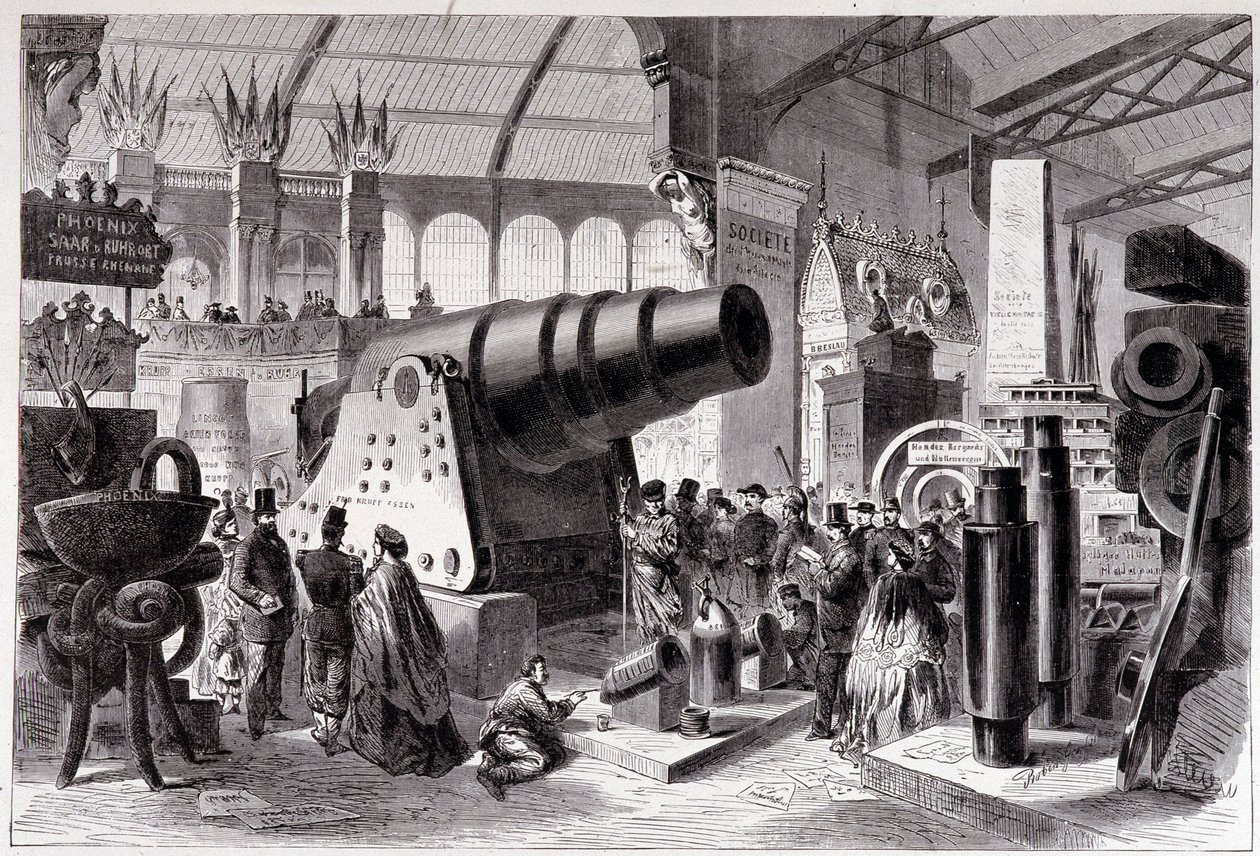 Afdeling Pruisische Metallurgie (kanon) in de Galerie der Machines door Unknown artist