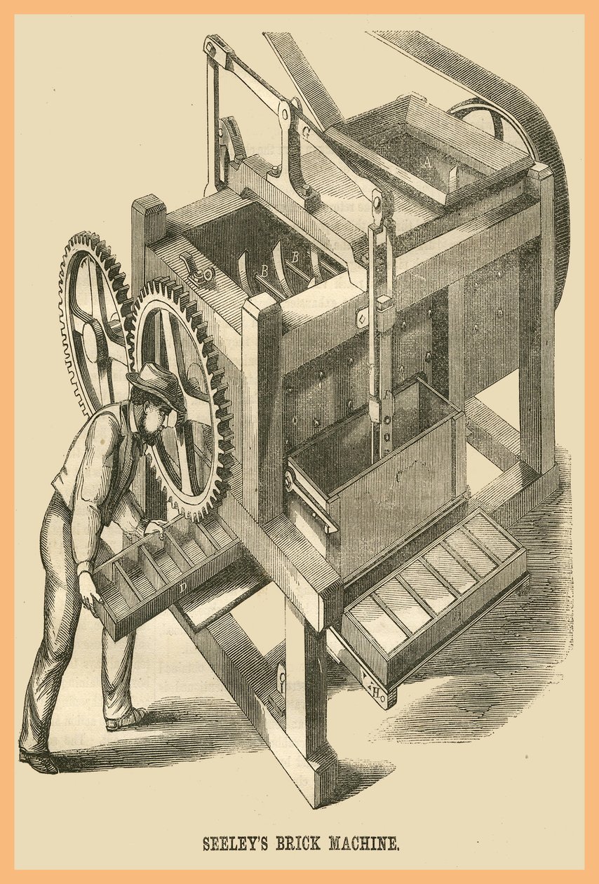 Seeleys Baksteen Machine door Unknown Artist