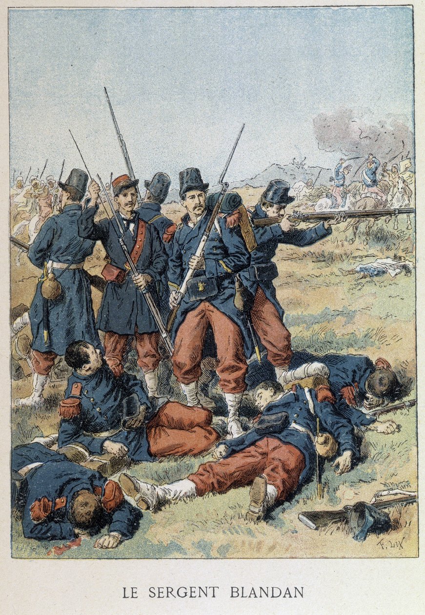 Sergeant Blandan stierf tijdens de verovering van Algerije in 1842 - in 