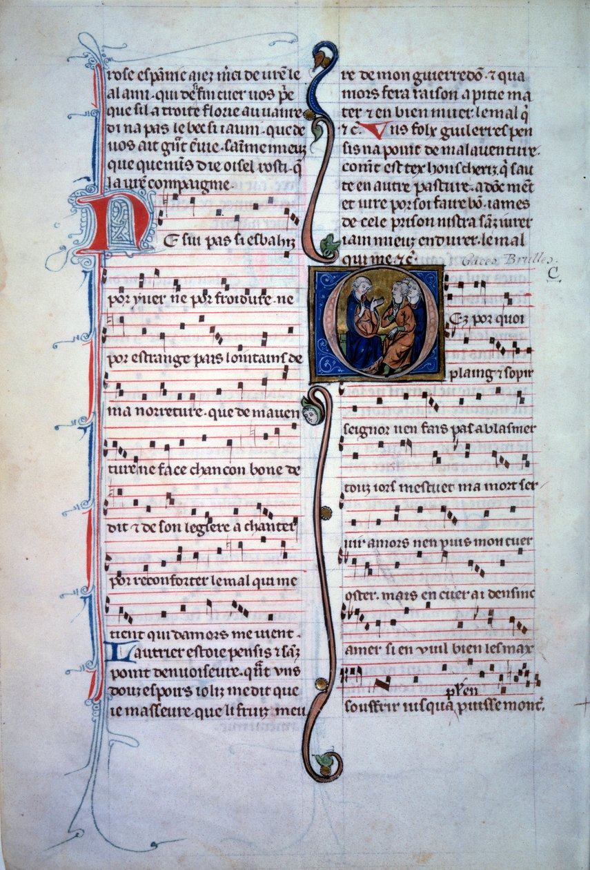 Bladmuziek. Pagina uit een 