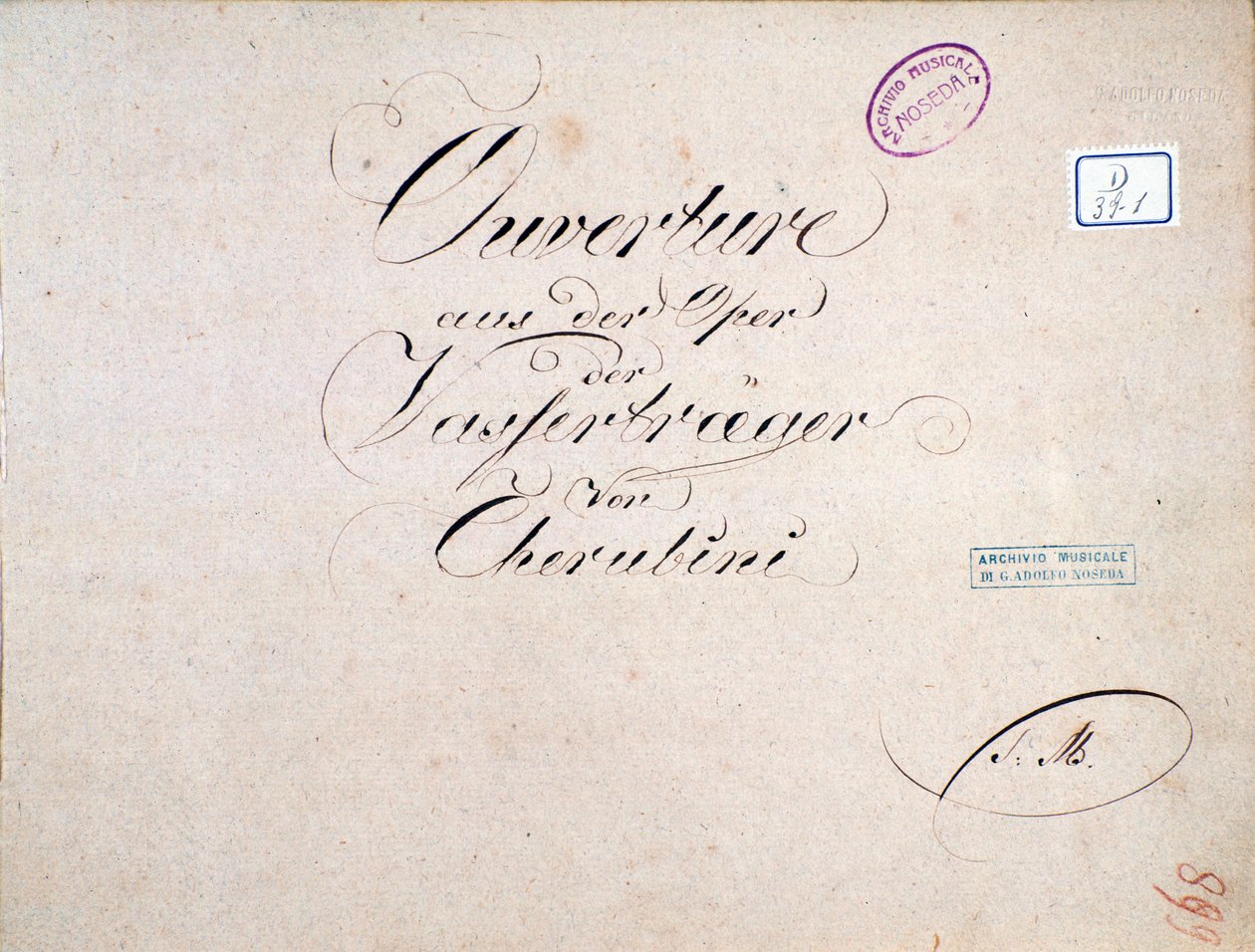 Bladmuziek van De twee dagen (ouverture), opera van Luigi Cherubini door Unknown artist