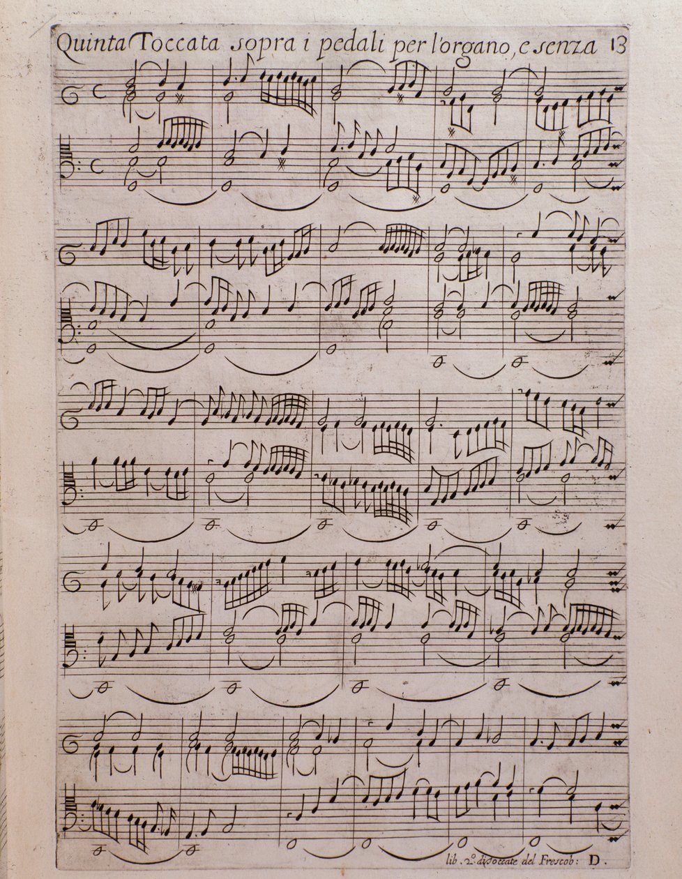 Bladmuziekpagina van Tweede boek van toccate door Girolamo Frescobaldi door Unknown artist
