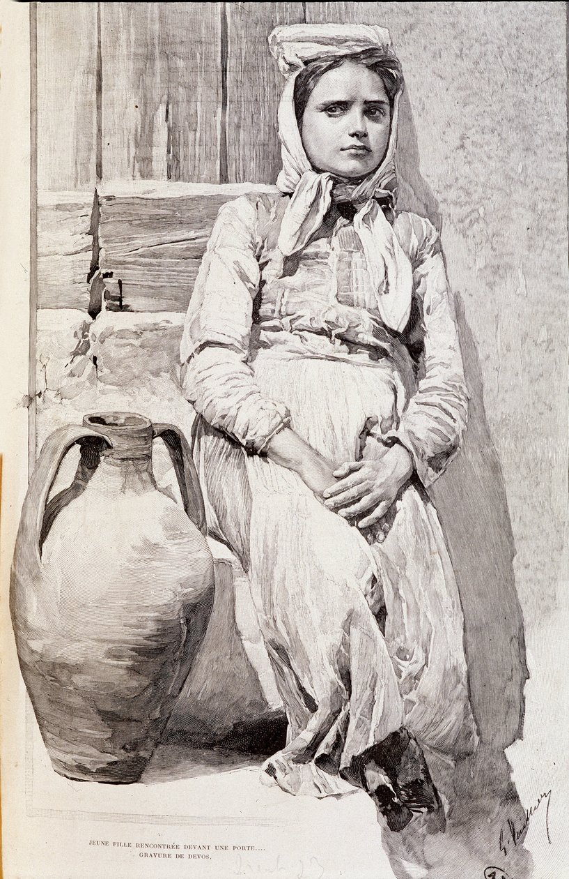 Siciliaans meisje door Unknown artist