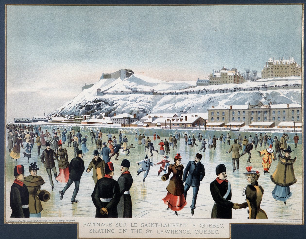 Schaatsen op de Saint Laurent, Quebec, n.d. door Unknown artist